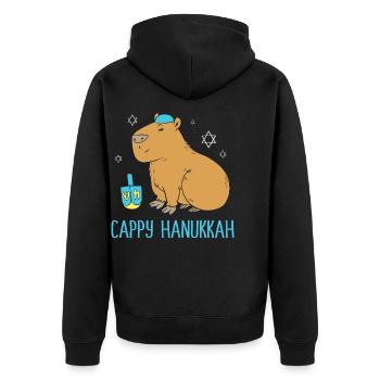 Hanoukka Hanoukka Hanoucca - Veste à capuche bio Premium Unisexe - noir - Dos - Nico (187cm)