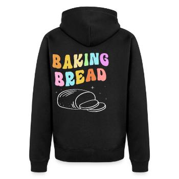 Baker Baker Baking - Unisex Premium Organic Zip Hoodie - black - Back - Nico (187cm)
