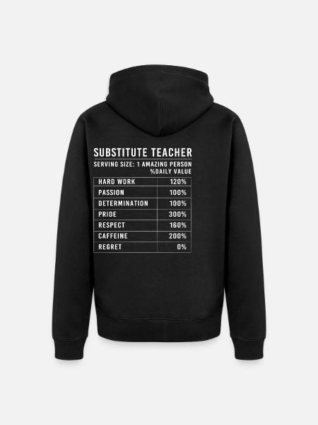 Enseignant suppléant Enseignant suppléant - Veste à capuche bio Premium Unisexe - noir