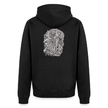 Weirdhead par Brian Benson - Veste à capuche bio Premium Unisexe - noir - Dos - Nico (187cm)