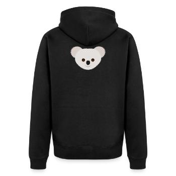 I love Koala's - Unisex Premium Organic Zip Hoodie - black - Back - Nico (187cm)