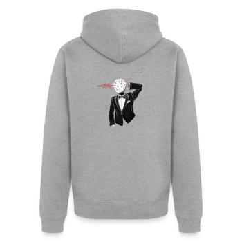 Smoking kills - Veste à capuche bio Premium Unisexe - gris chiné - Dos - Nico (187cm)