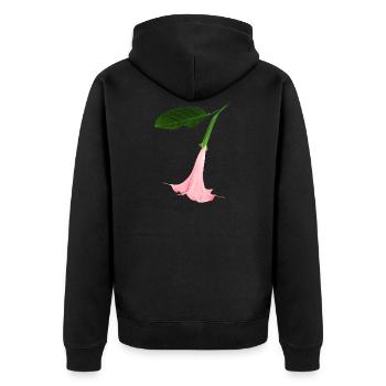 flowers lilies tulips orchids sunflower dahlia ger - Unisex Premium Organic Zip Hoodie - black - Back - Nico (187cm)