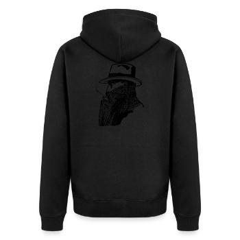 agent - Veste à capuche bio Premium Unisexe - noir - Dos - Nico (187cm)