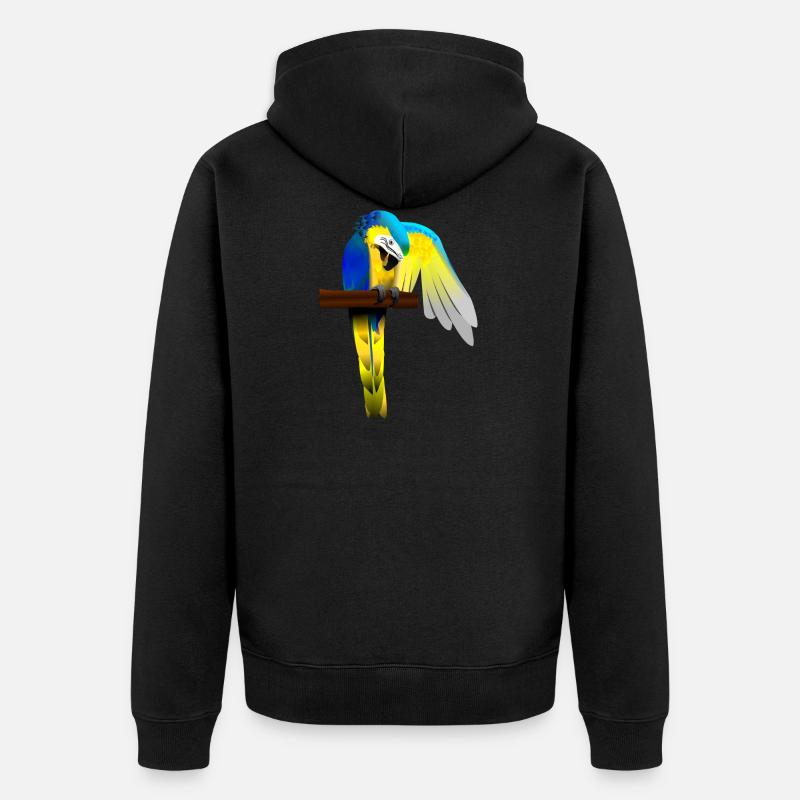 Perroquet - Veste à capuche bio Premium Unisexe - noir