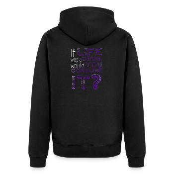 If life was a drug... - Sprüche - Life Quotes - Unisex Premium Bio Zip Hoodie - Schwarz - Hinten - Nico (187cm)