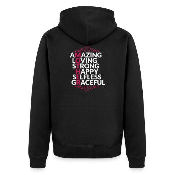 Maman Stupéfiant Stark Bonne fête des mères - Veste à capuche bio Premium Unisexe - noir - Dos - Nico (187cm)