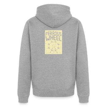 La grande roue de la chimie ! - Cadeau - Veste à capuche bio Premium Unisexe - gris chiné - Dos - Nico (187cm)