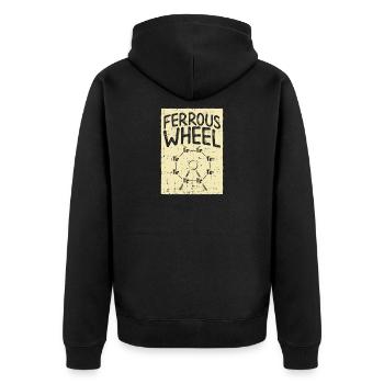 La grande roue de la chimie ! - Cadeau - Veste à capuche bio Premium Unisexe - noir - Dos - Nico (187cm)