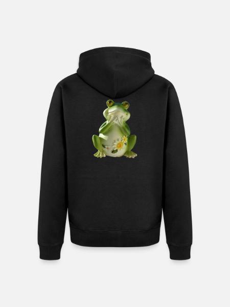 crazy frog - Unisex Premium Organic Zip Hoodie - black