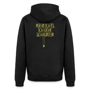 Je vais me balancer! - Veste à capuche bio Premium Unisexe - noir - Dos - Nico (187cm)