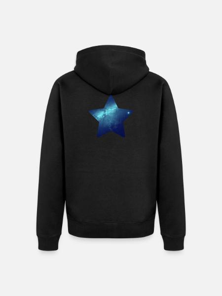 star - Veste à capuche bio Premium Unisexe - noir