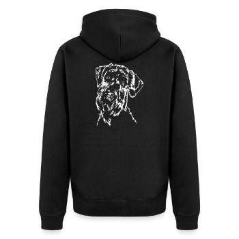 1000000000000000 - Veste à capuche bio Premium Unisexe - noir - Dos - Nico (187cm)