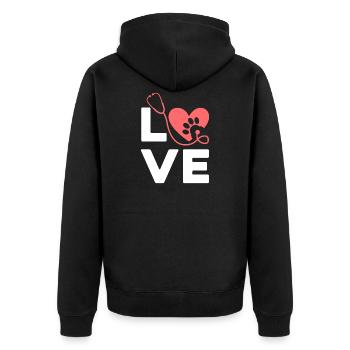LOVE - Vétérinaire - Veste à capuche bio Premium Unisexe - noir - Dos - Nico (187cm)