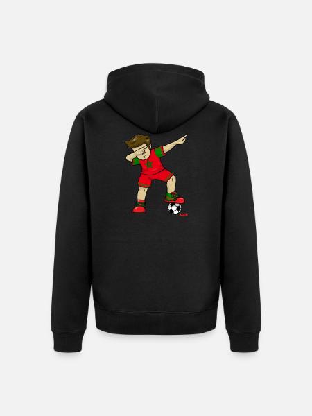 Soccer Dab Dabbing Maroc HARIZ Football Dab Da - Veste à capuche bio Premium Unisexe - noir