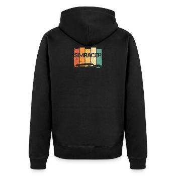 Cadeau Sim Racing pour les fans de jeux de course - Veste à capuche bio Premium Unisexe - noir - Dos - Nico (187cm)