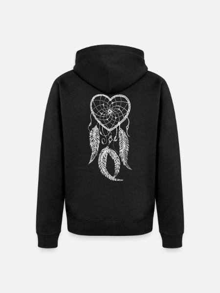 Dream Catcher - Unisex Premium Organic Zip Hoodie - black