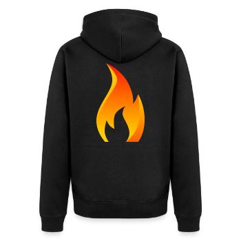 feu - Veste à capuche bio Premium Unisexe - noir - Dos - Nico (187cm)