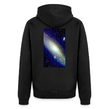 galaxie - Veste à capuche bio Premium Unisexe - noir - Dos - Nico (187cm)