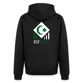 RIF - Veste à capuche bio Premium Unisexe - noir - Dos - Nico (187cm)