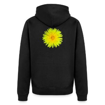 Cadeau de fleur d'été de pissenlit - Veste à capuche bio Premium Unisexe - noir - Dos - Nico (187cm)