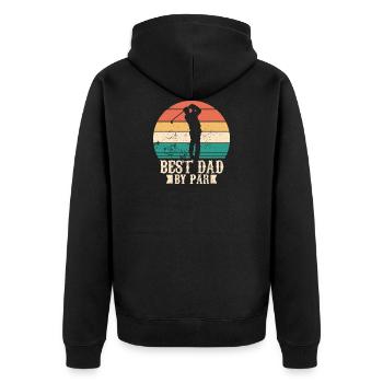 Funny saying father gift father's day dad jokes - Unisex Premium Organic Zip Hoodie - black - Back - Nico (187cm)