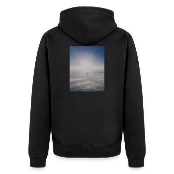 Avion, nuages, liberté illimitée T-shirt - Veste à capuche bio Premium Unisexe - noir - Dos - Nico (187cm)