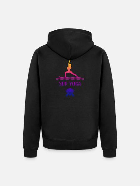 SUP YOGA Stand Up Paddling - Unisex Premium Organic Zip Hoodie - black