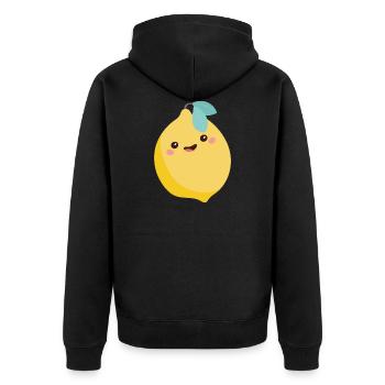 citron - Veste à capuche bio Premium Unisexe - noir - Dos - Nico (187cm)