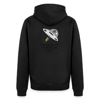 OVNI - Veste à capuche bio Premium Unisexe - noir - Dos - Nico (187cm)