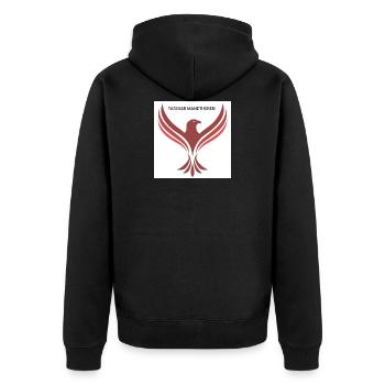 Tai'shar manetheren - Unisex Premium Organic Zip Hoodie - black - Back - Nico (187cm)