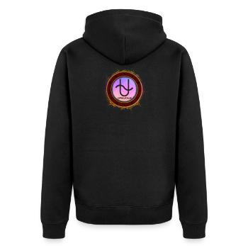 Zodiac Snake Bearer Ophiuchus - Unisex Premium Organic Zip Hoodie - black - Back - Nico (187cm)