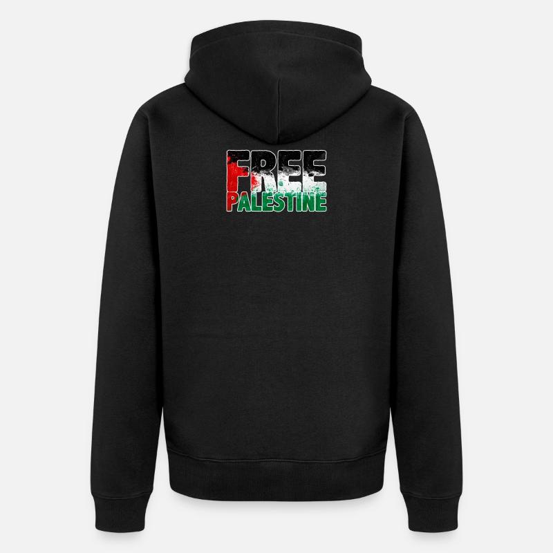 Palestine libre - Veste à capuche bio Premium Unisexe - noir