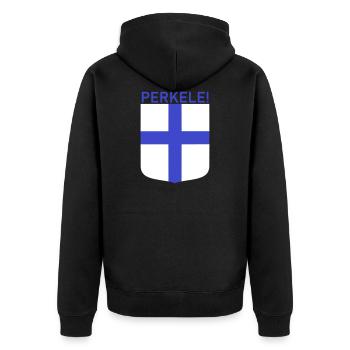Finlande - Perkele! - Veste à capuche bio Premium Unisexe - noir - Dos - Nico (187cm)
