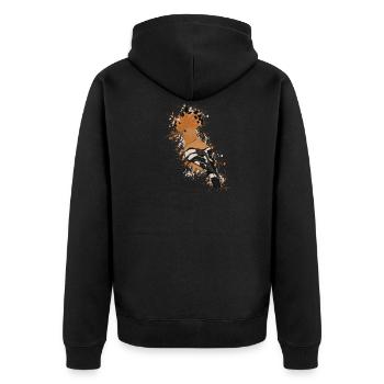 Hoopoe Bird Bird Lover Birdwatcher - Unisex Premium Organic Zip Hoodie - black - Back - Nico (187cm)