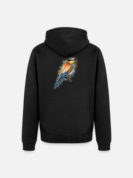 Bee-eater Bird Bird lover Birdwatcher - Unisex Premium Organic Zip Hoodie - black
