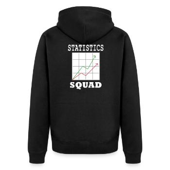 Statistics Analyst Data Manager Statistician - Unisex Premium Organic Zip Hoodie - black - Back - Nico (187cm)