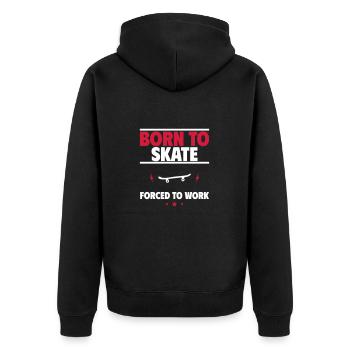 Né pour le skate, le skateboard - Veste à capuche bio Premium Unisexe - noir - Dos - Nico (187cm)