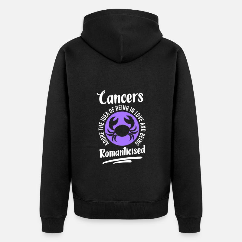 Cancer Astrologie Constellation Galaxie - Veste à capuche bio Premium Unisexe - noir