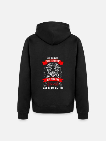 Leo Zodiac Sign Constellation - Unisex Premium Organic Zip Hoodie - black
