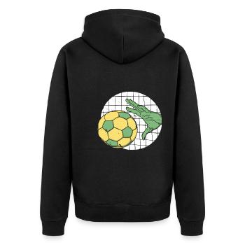 Joueur de handball Handball Ball Outfit HandballEr - Veste à capuche bio Premium Unisexe - noir - Dos - Nico (187cm)