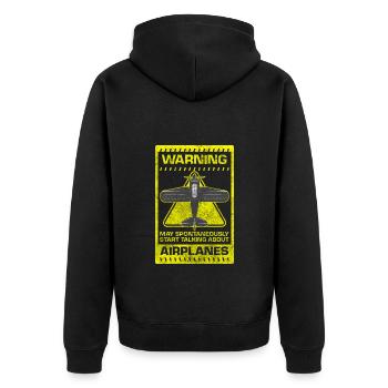 Aéromodélisme d’avion - Veste à capuche bio Premium Unisexe - noir - Dos - Nico (187cm)