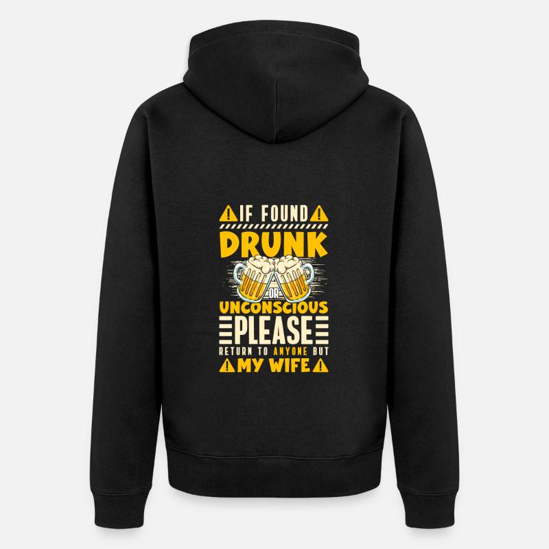 Week-end amusant sur l’alcool - Veste à capuche bio Premium Unisexe - noir