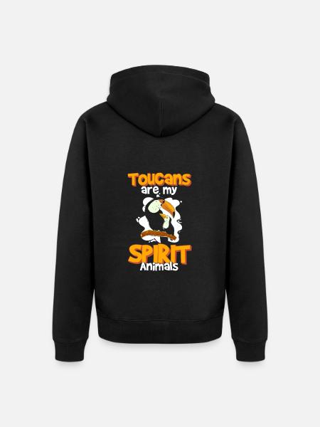 Toucan Holiday Tropical Jungle - Unisex Premium Organic Zip Hoodie - black