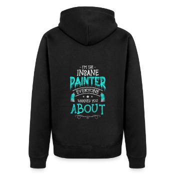 Artist Craftsman Role - Unisex Premium Organic Zip Hoodie - black - Back - Nico (187cm)