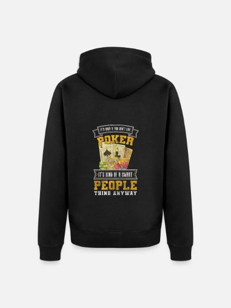 Kartenspiel Deck Doppelkopf All In - Unisex Premium Bio Zip Hoodie - Schwarz