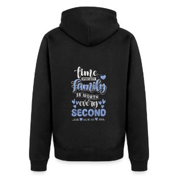 Nourriture de réunion de famille Chers enfants - Veste à capuche bio Premium Unisexe - noir - Dos - Nico (187cm)