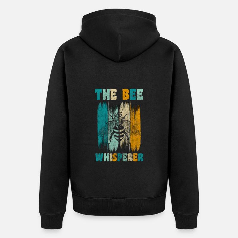 Honig Imker Honigwabe Bienchen - Unisex Premium Bio Zip Hoodie - Schwarz