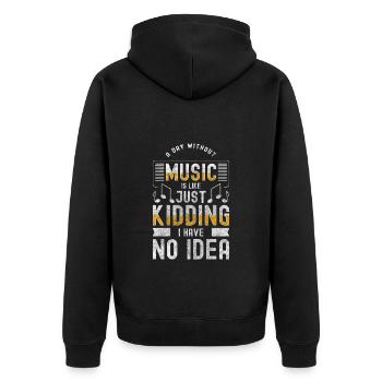 Musique Taste Band Lifestyle - Veste à capuche bio Premium Unisexe - noir - Dos - Nico (187cm)