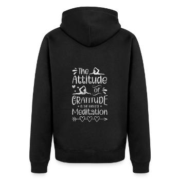 Méditation Relaxation Namaste Tao - Veste à capuche bio Premium Unisexe - noir - Dos - Nico (187cm)